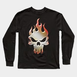 skull illustration with color Long Sleeve T-Shirt
